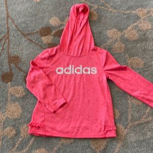 Girls Adidas Pink hoodie - size 6